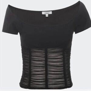 Black Women Miaou mesh top